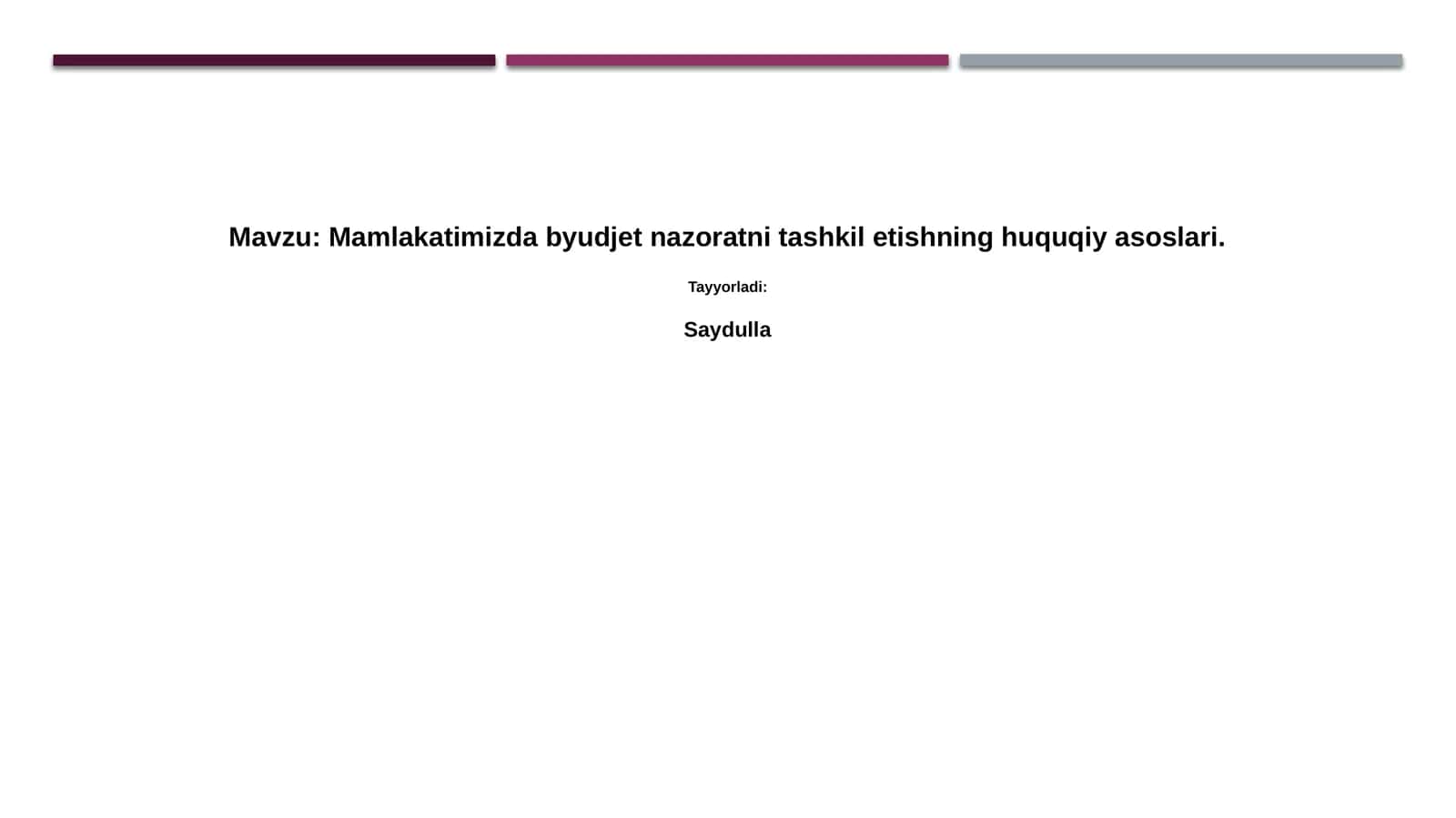 Byudjet nazorati