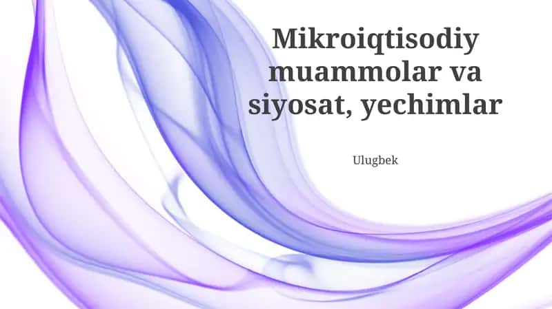 Mikroiqtisodiy muammolar va siyosat, yechimlar