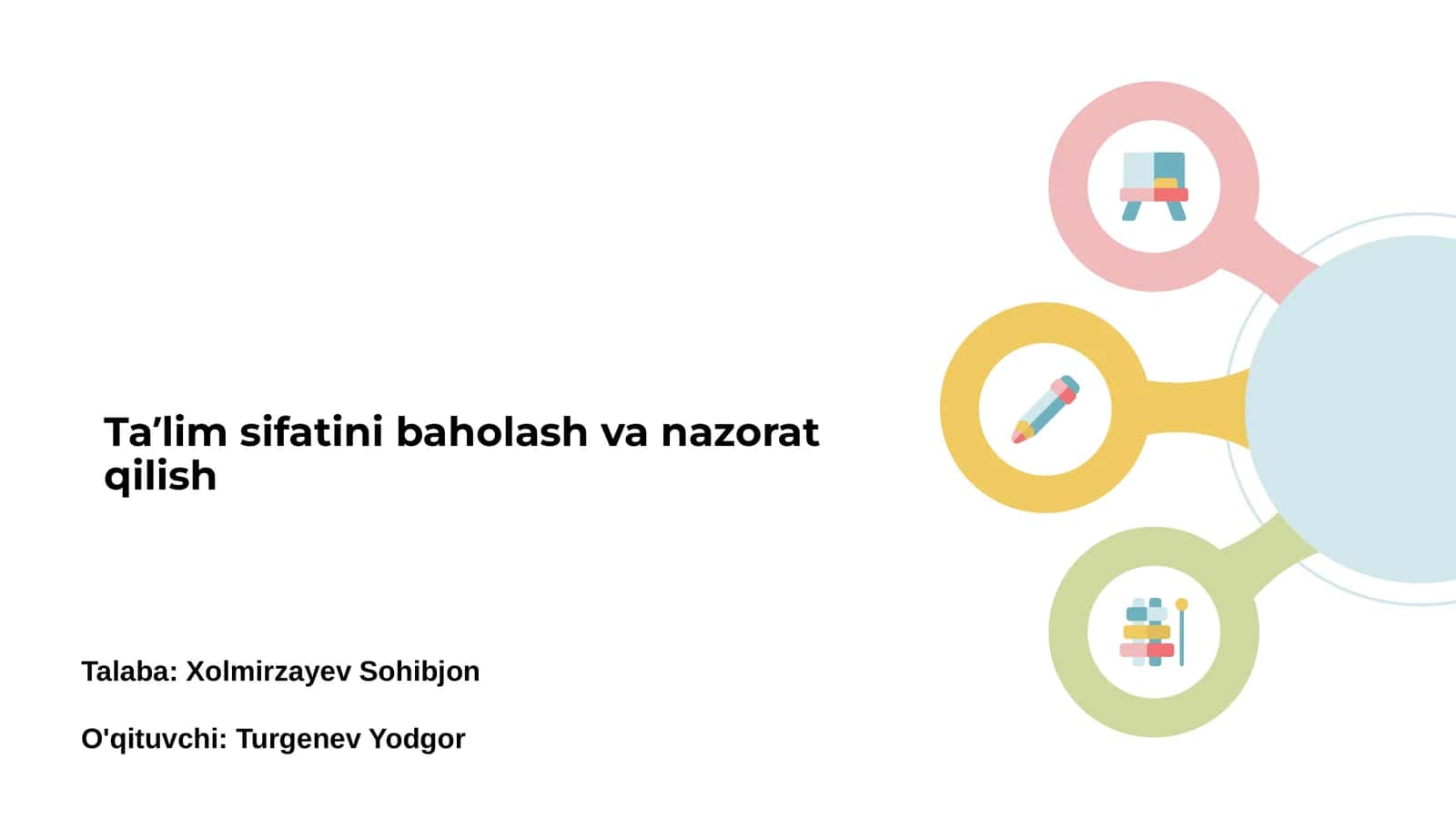 Taʼlim sifatini baholash va nazorat qilish