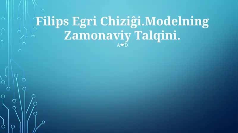 Filips Egri Chiziĝi.Modelning Zamonaviy Talqini