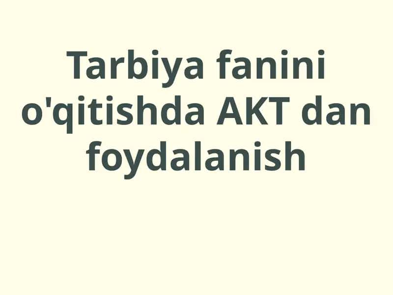 AKT tushunchasi