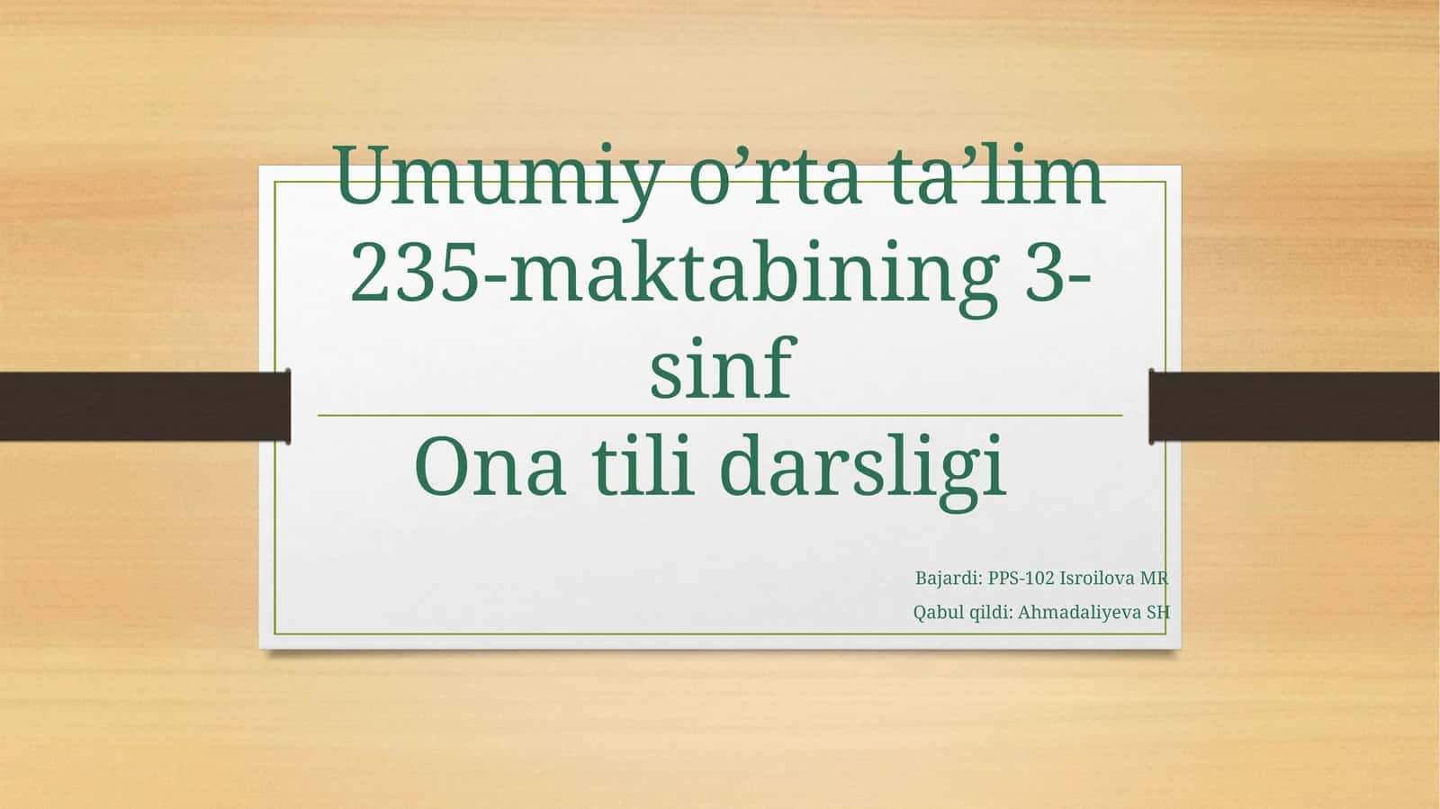 Ona tili darsligi