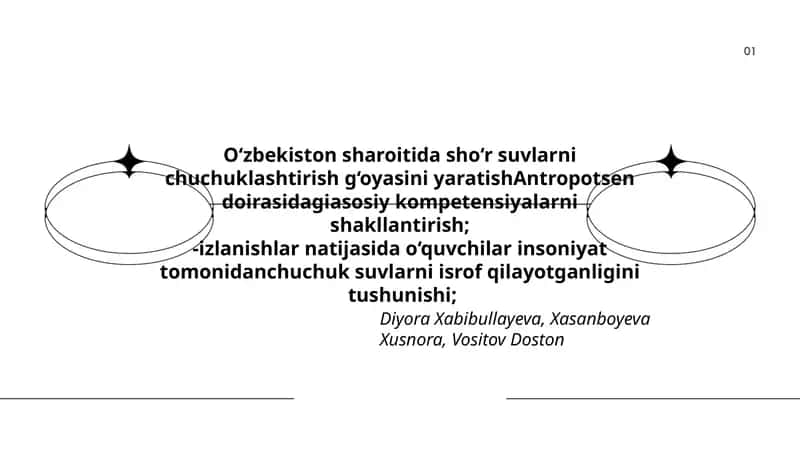 O‘zbekiston sharoitida sho‘r suvlarni chuchuklashtirish g‘oyasi