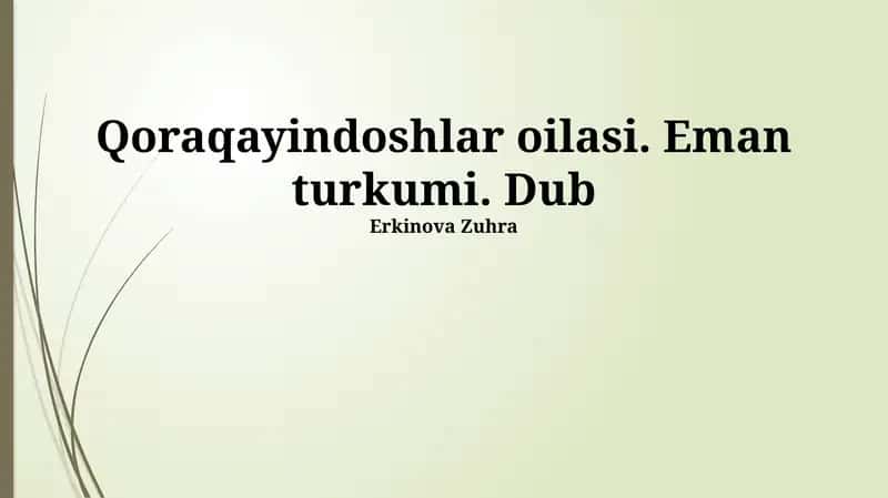 Emanlar. Xususiyatlari va turatlari