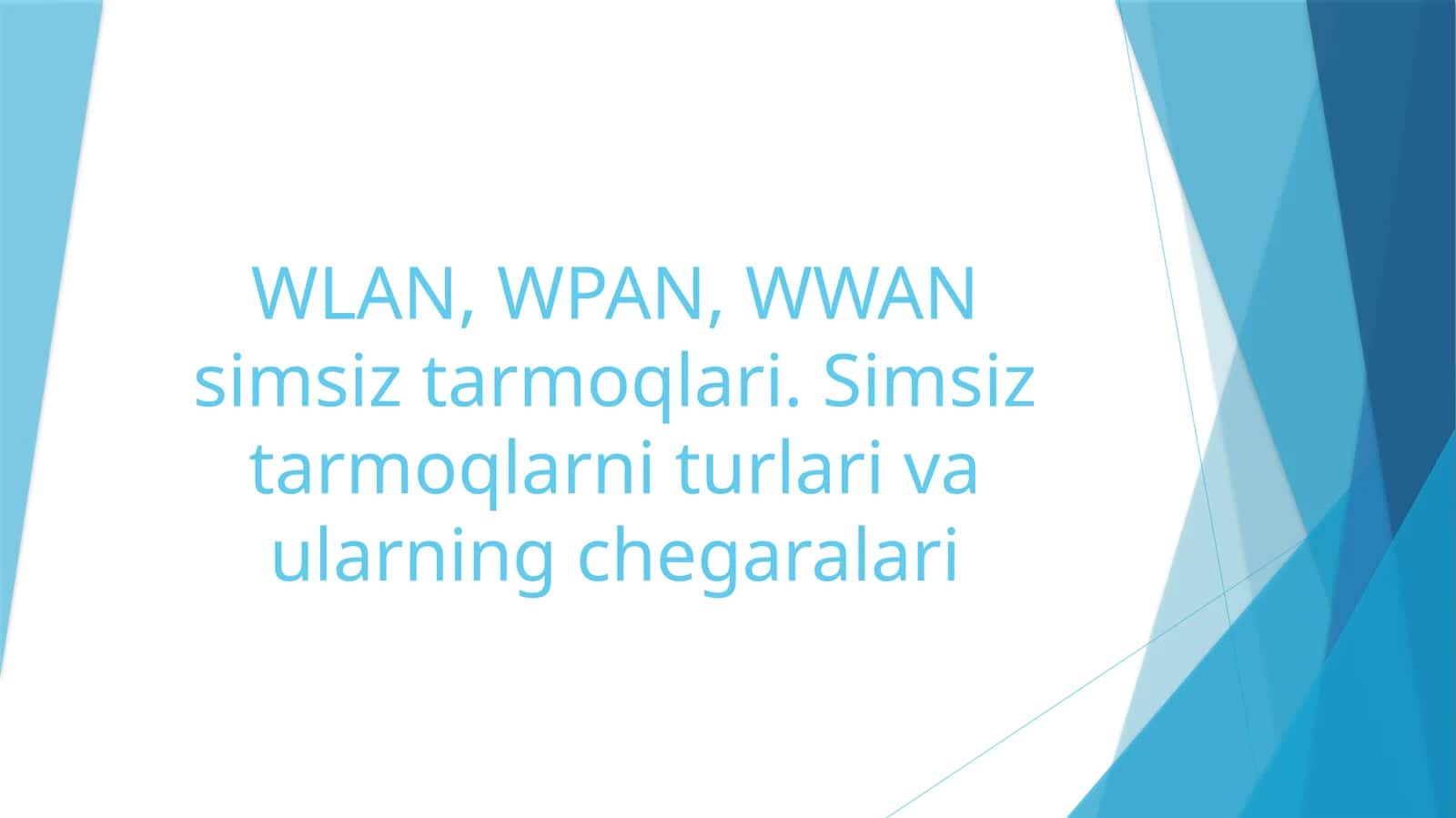 Simsiz tarmoqlar