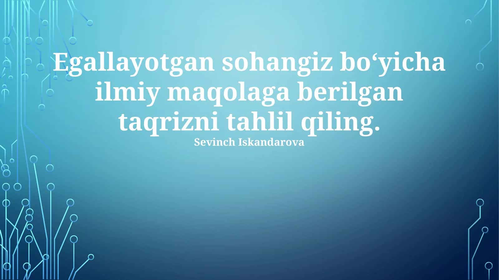 Taqrizlar turlari