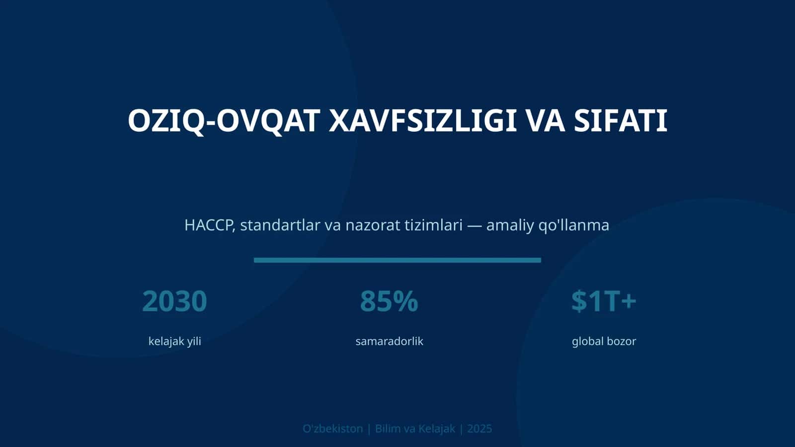 Oziq-ovqat xavfsizligi va sifati