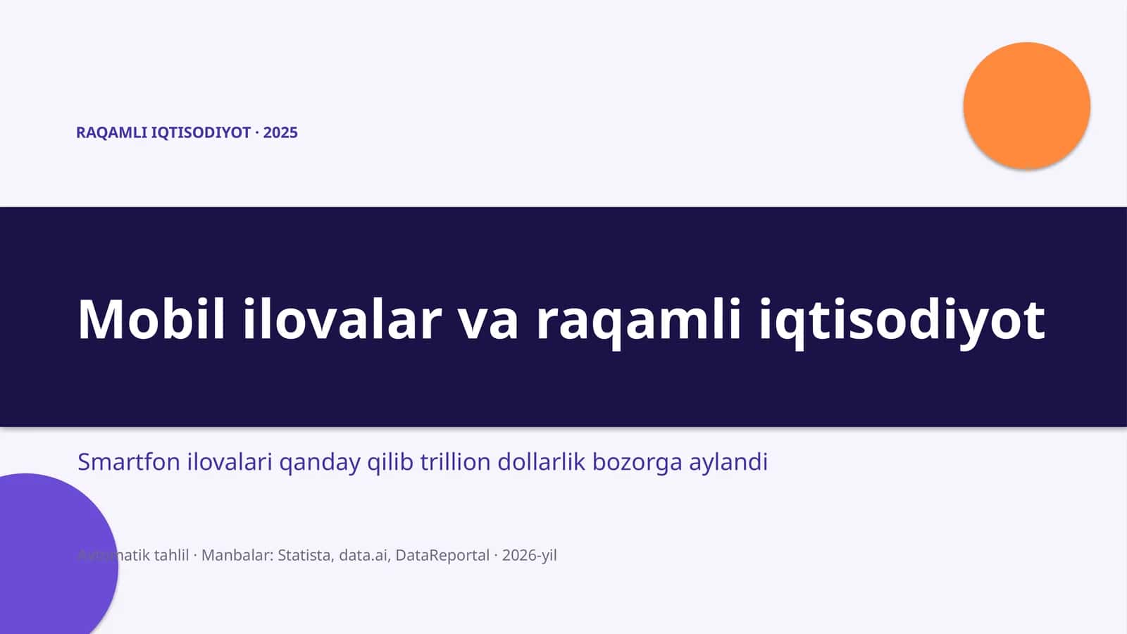 Mobil ilovalar va raqamli iqtisodiyot