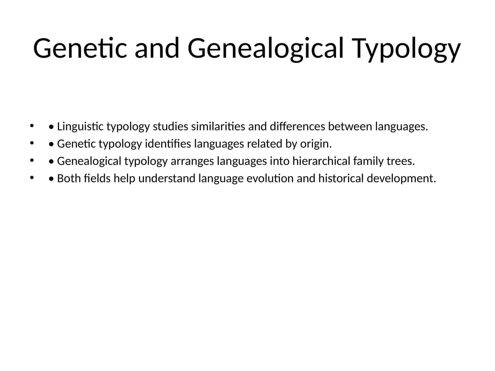 Genetik va Genealogik Tipologiya