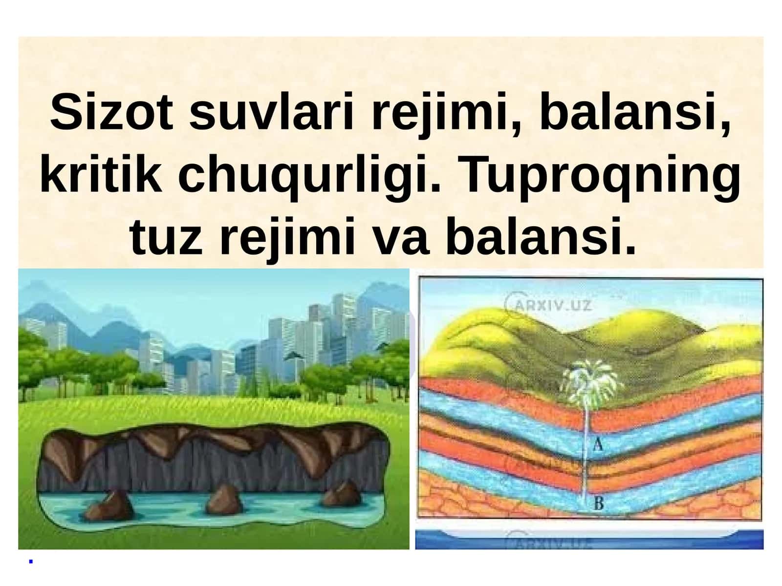 Tuproqning Tuz Rejimi va Balansi