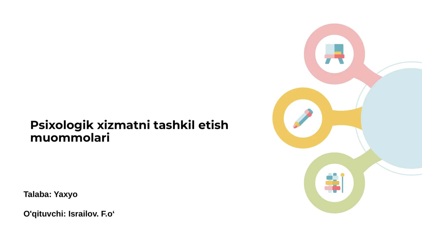 Psixologik xizmatlarni tashkil etish konseptsiyasi