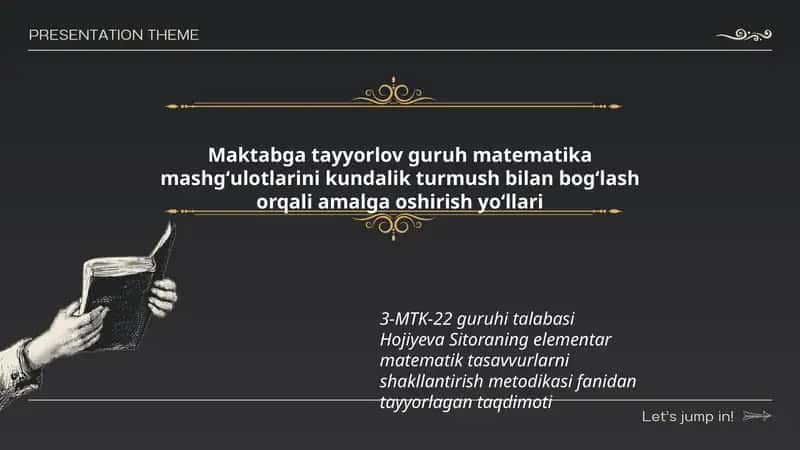 Hojiyeva Sitora elementar matematik