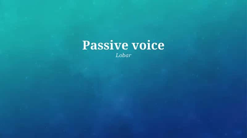 Passive voice