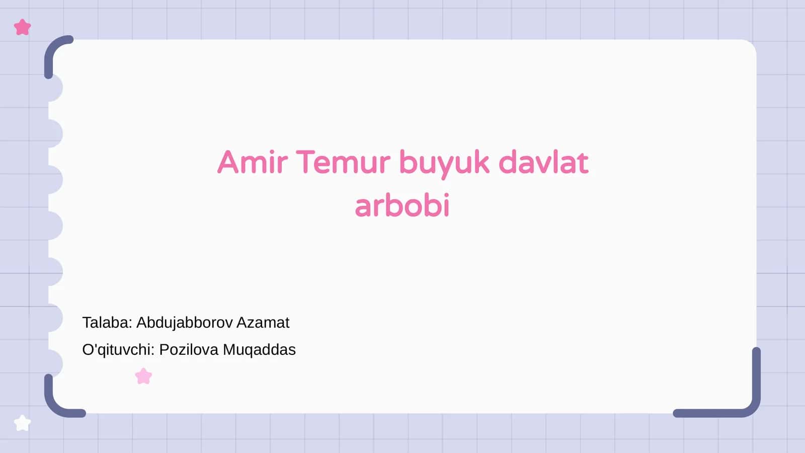 Amir Temur buyuk davlat arbobi