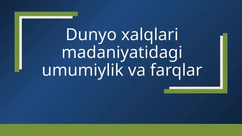 Madaniyat va Sivilizatsiya