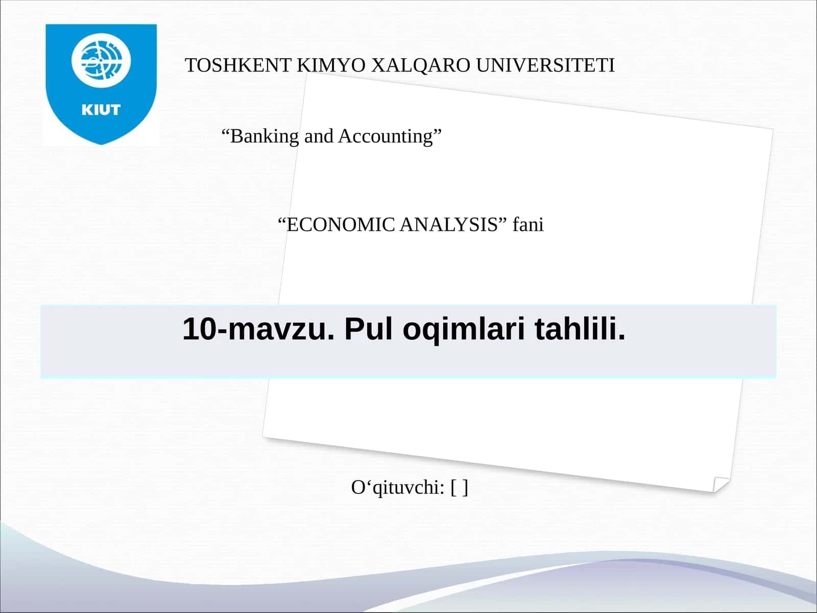 ECONOMIC ANALYSIS fani