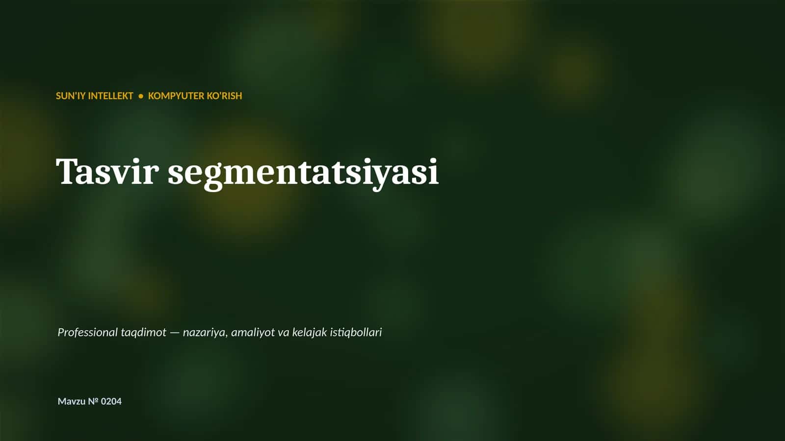 Tasvir segmentatsiyasi