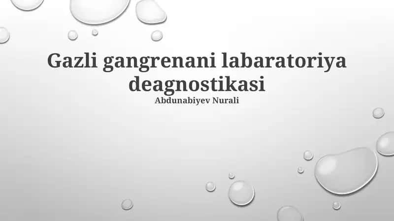 Gazli gangrenani labaratoriya deagnostikasi