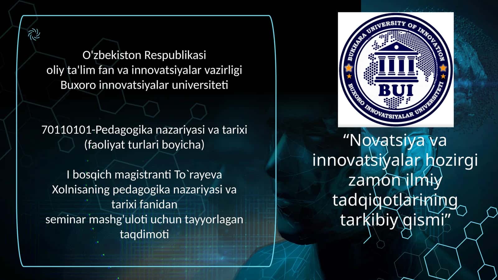Novatsiya va innovatsiyalar