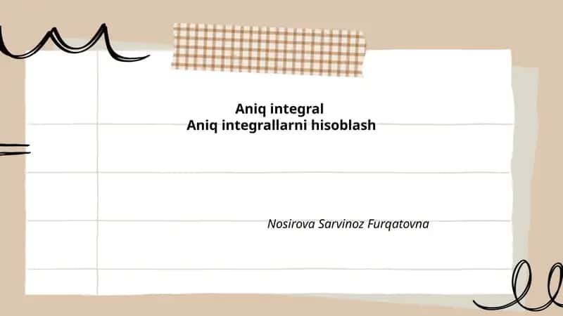 Aniq integral