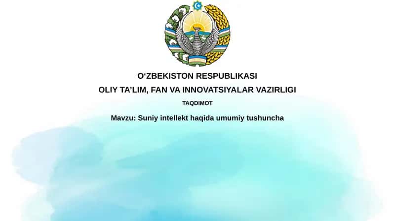 Sun'iy intellektga umumiy kirish