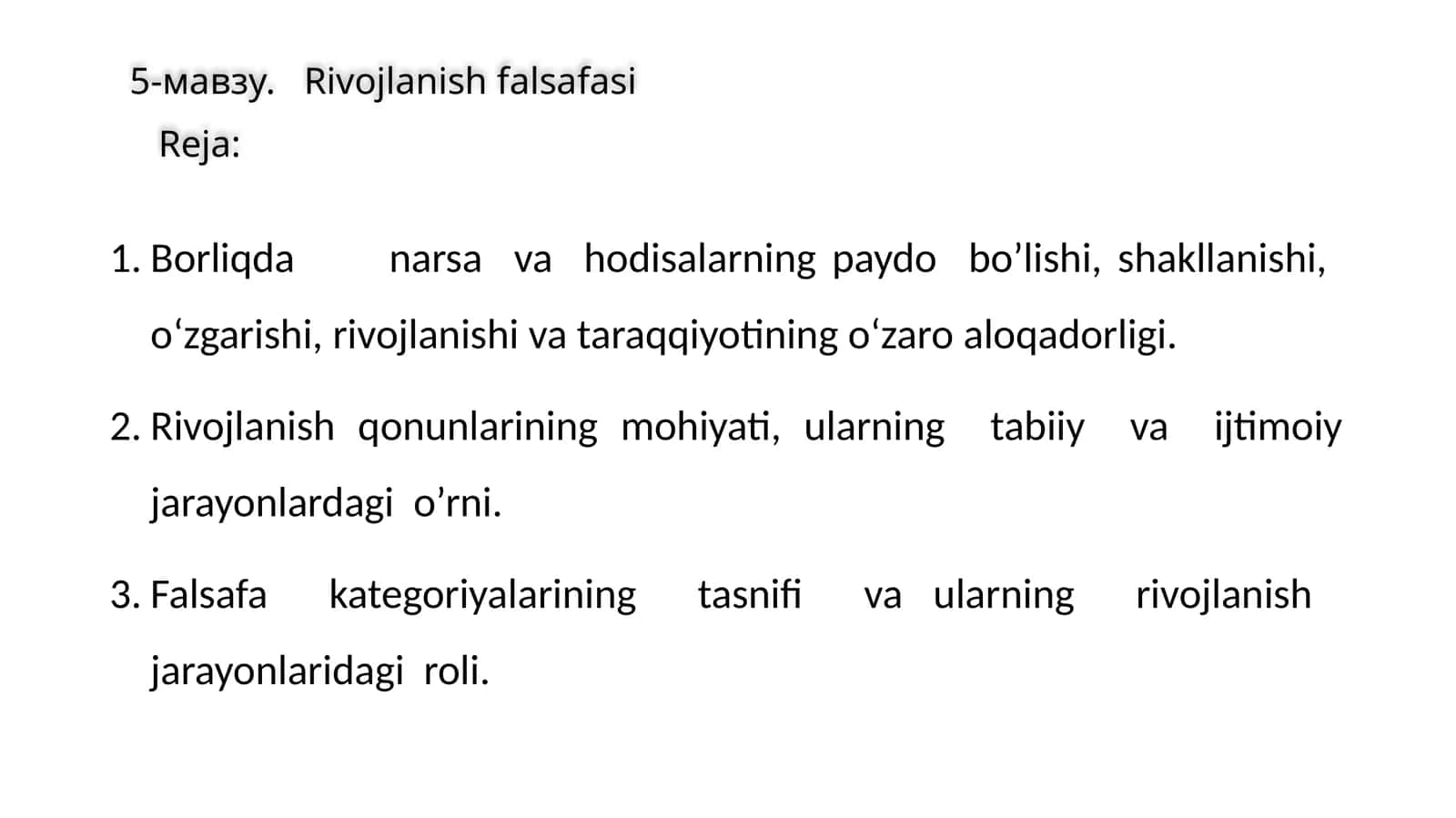Falsafa rivojlanishi