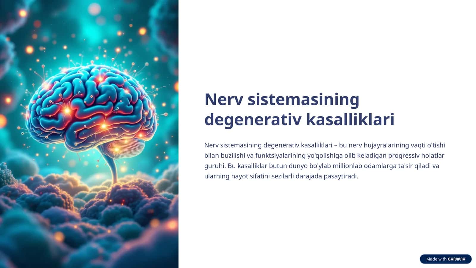 Nerv sistemasining degenerativ kasalliklari