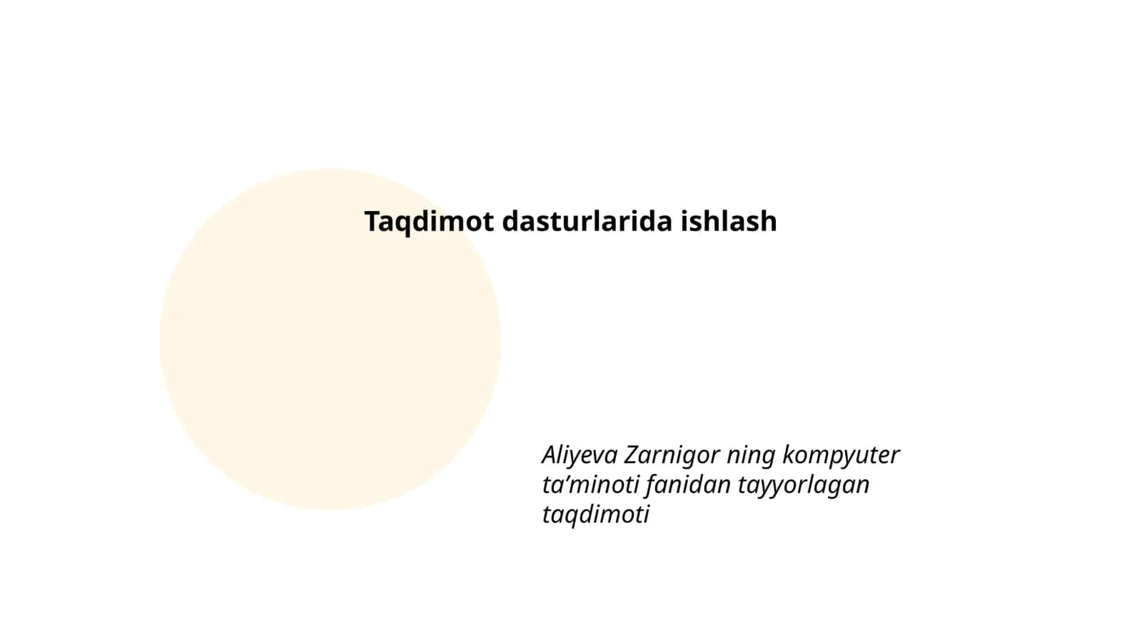 Taqdimot dasturlari