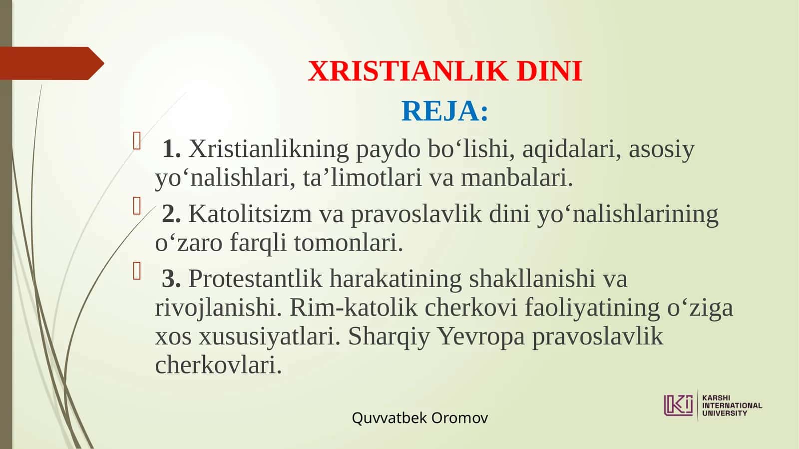 XRISTIANLIK DINI