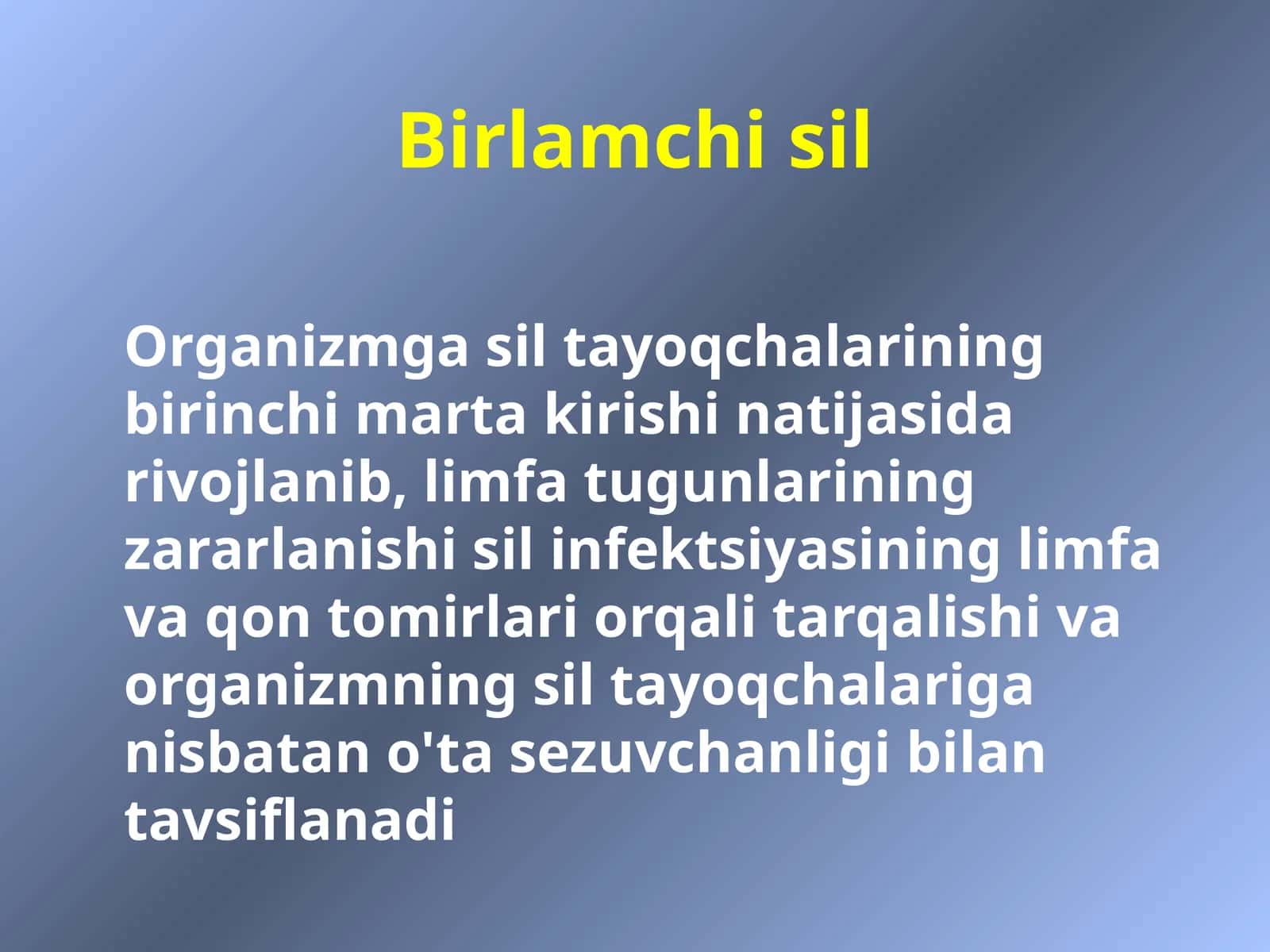 Birlamchi sil