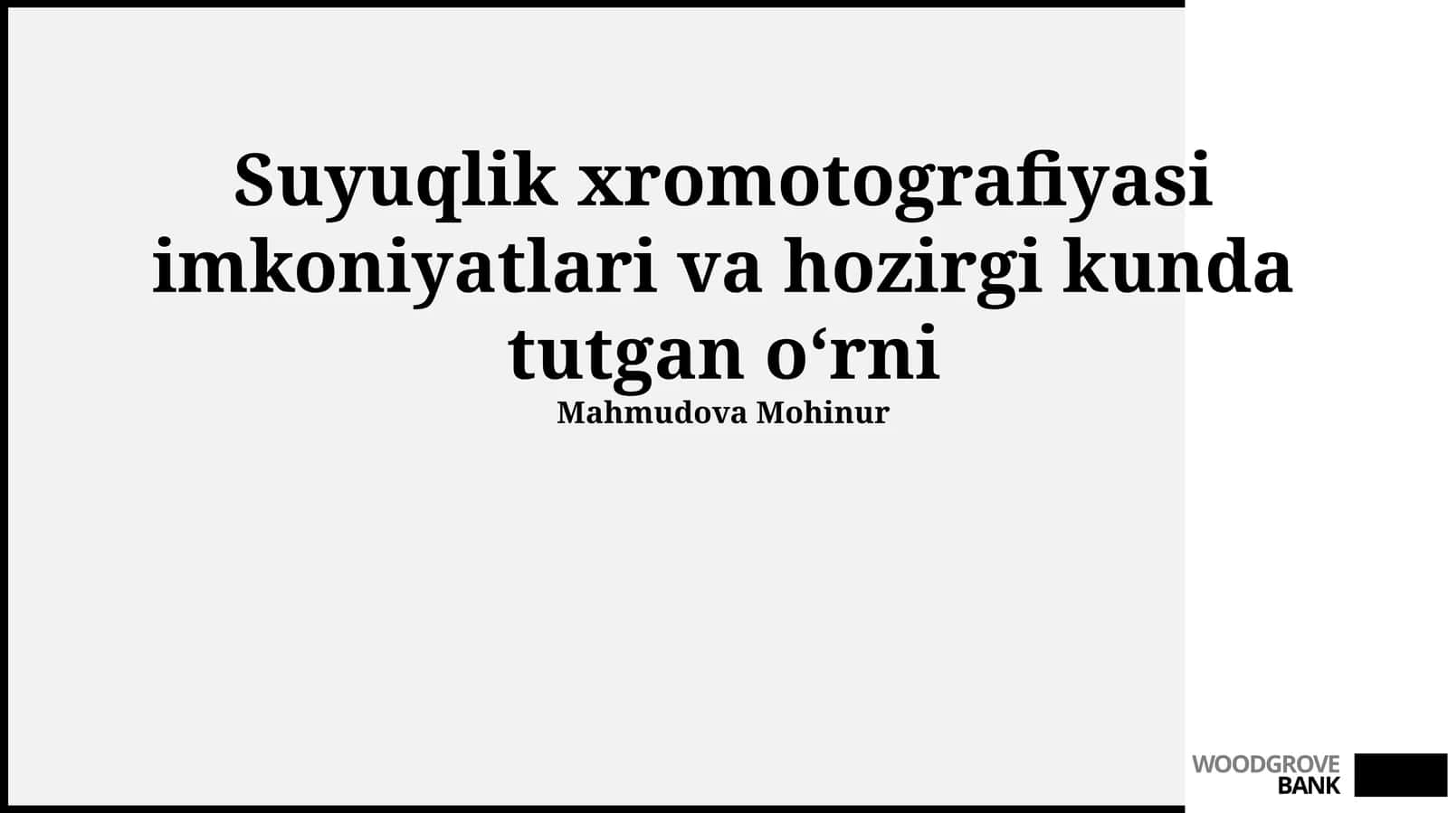Yuqori Samarali Suyuqlik Xromatografiyasi (YUKSX)