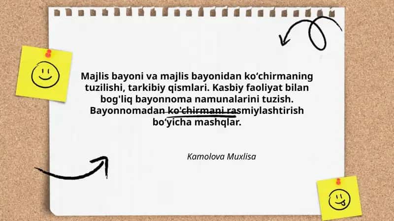 Majlis Bayoni va Majlis Bayonidan Koʻchirmaning Tuzilishi