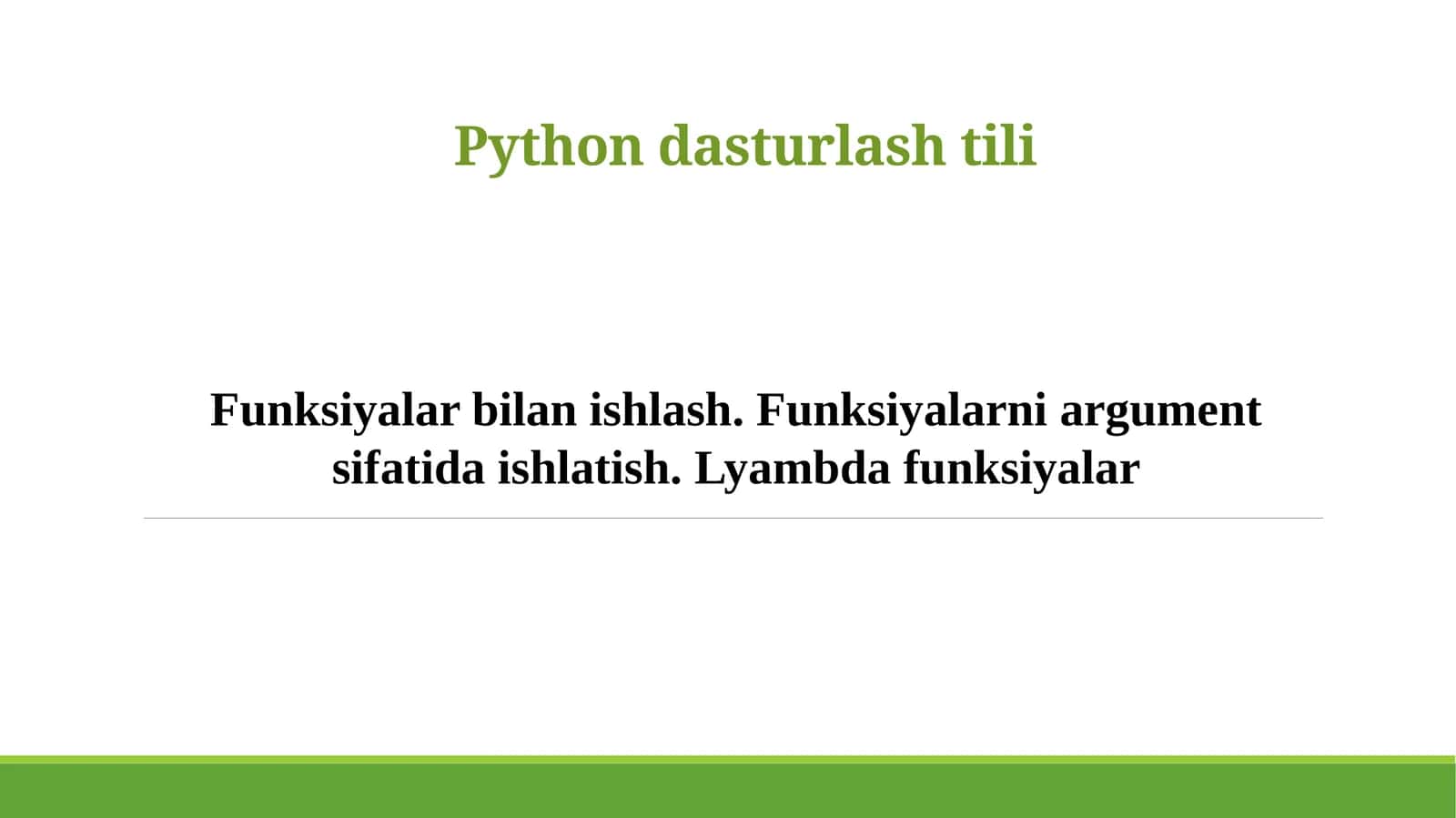 Funksiyalar