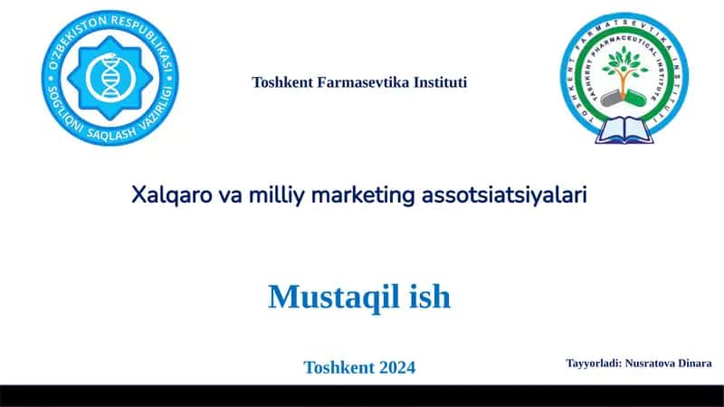 Xalqaro va milliy marketing assotsiatsiyalari