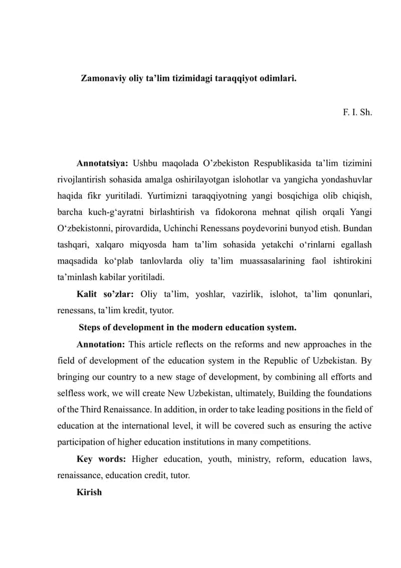 Ilmiy maqola