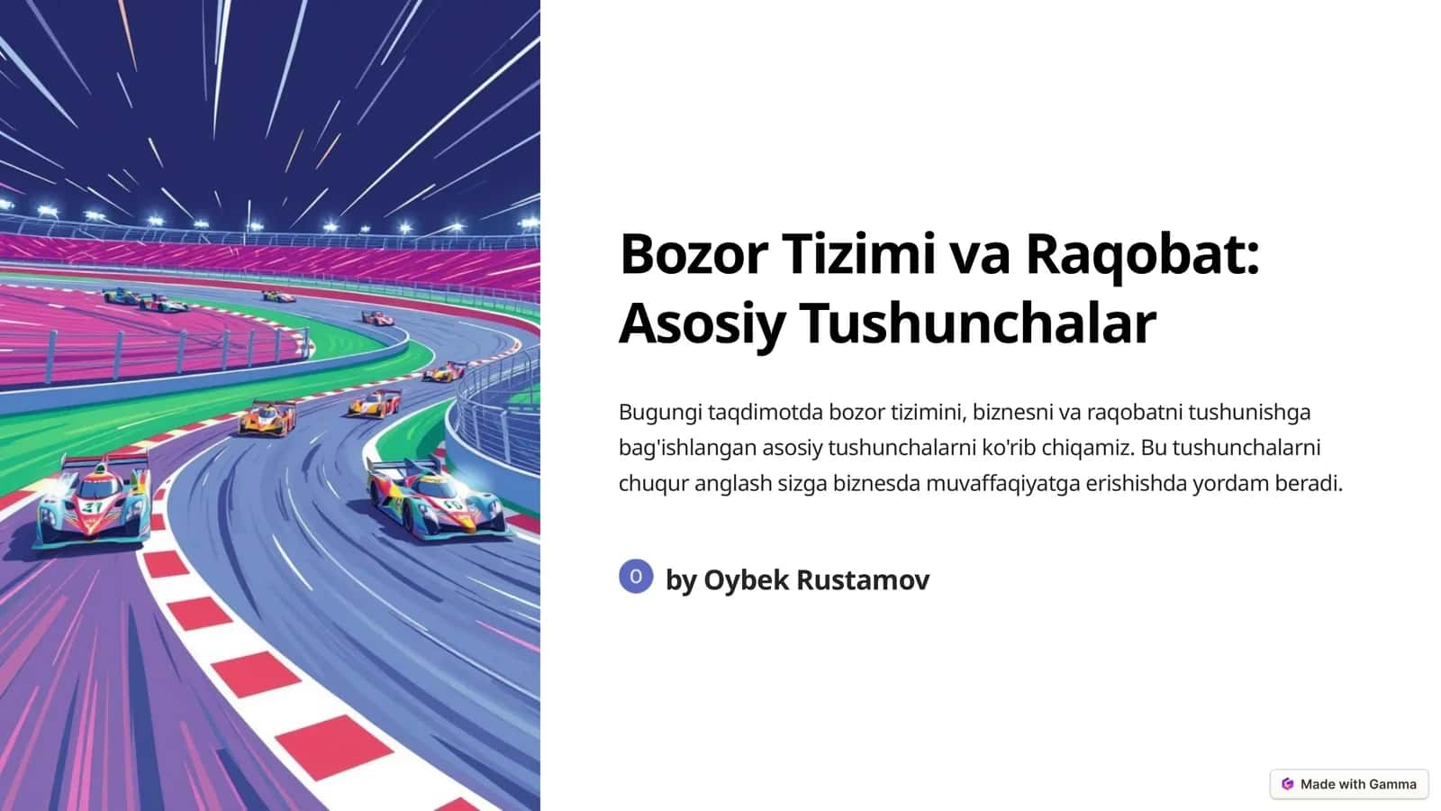 Bozor Tizimi va Raqobat: Asosiy Tushunchalar