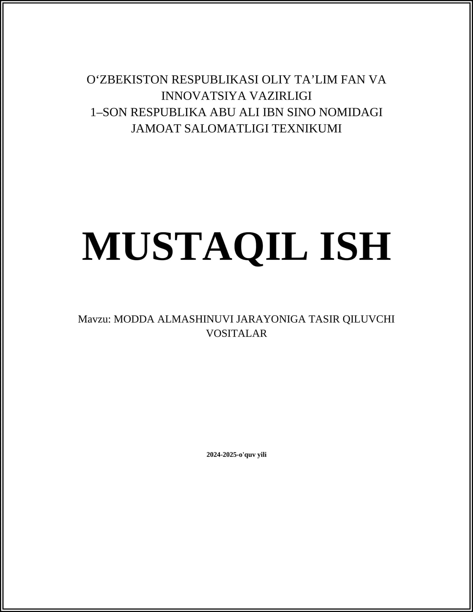 Kimyoviy vositalar