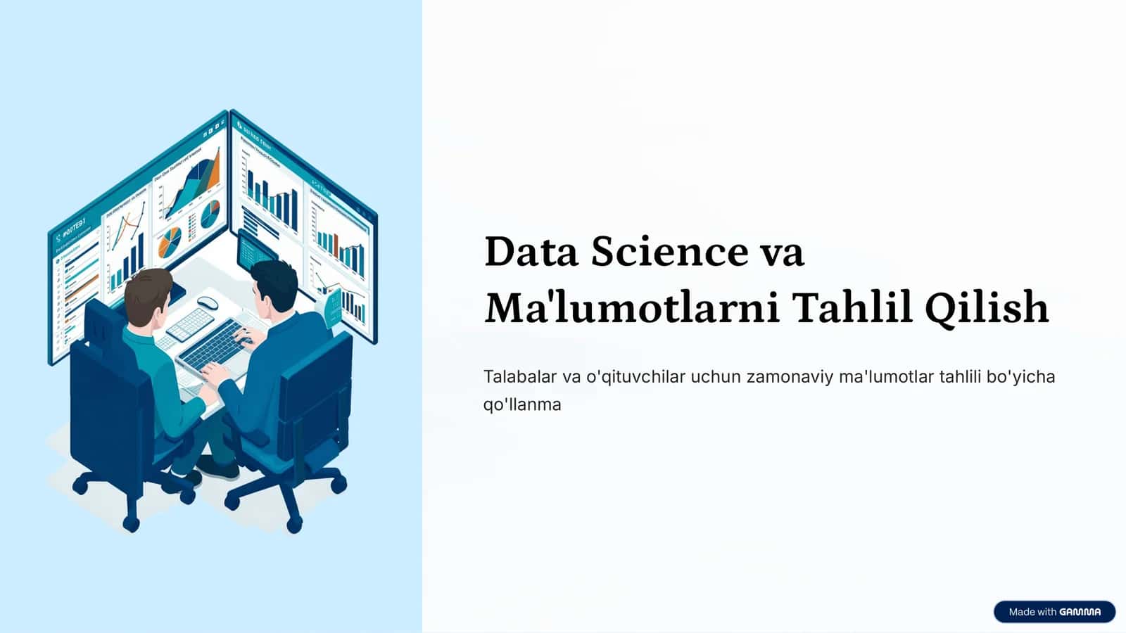 Data Science va Ma'lumotlarni Tahlil Qilish
