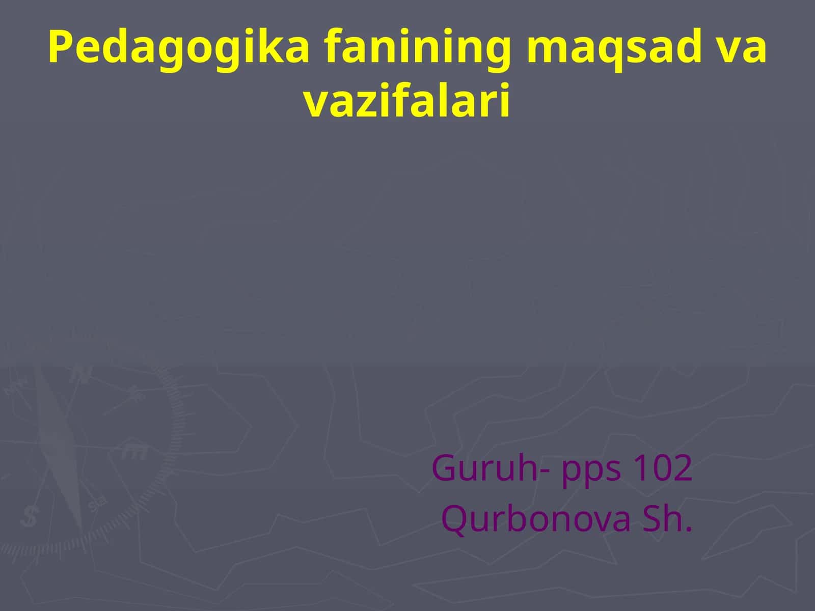 Pedagogika fanining maqsadi va vazifalari