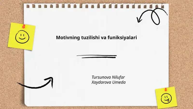 Motivning tuzilishi va funiksiyalari