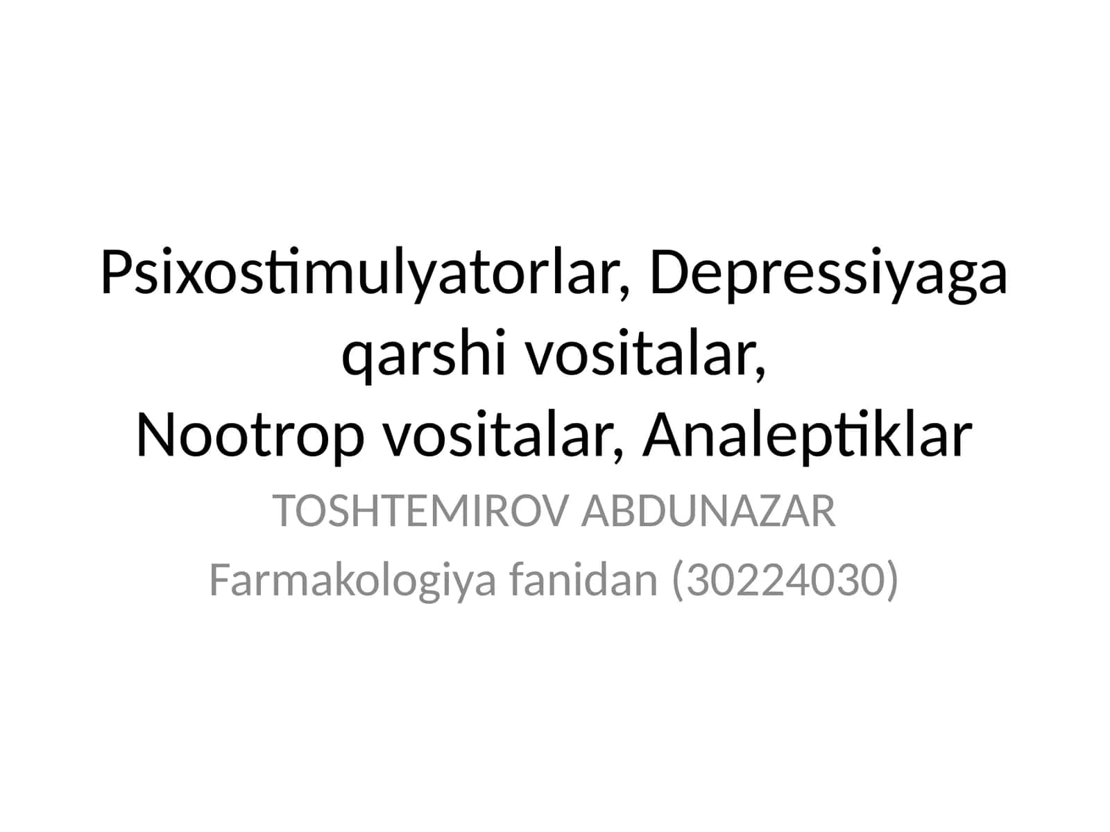 Psixostimulyatorlar