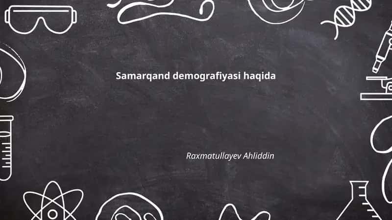 Samarqand demografiyasi haqida