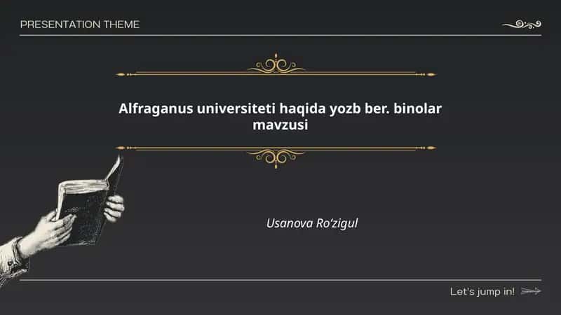 Alfraganus universiteti binolari tarixi
