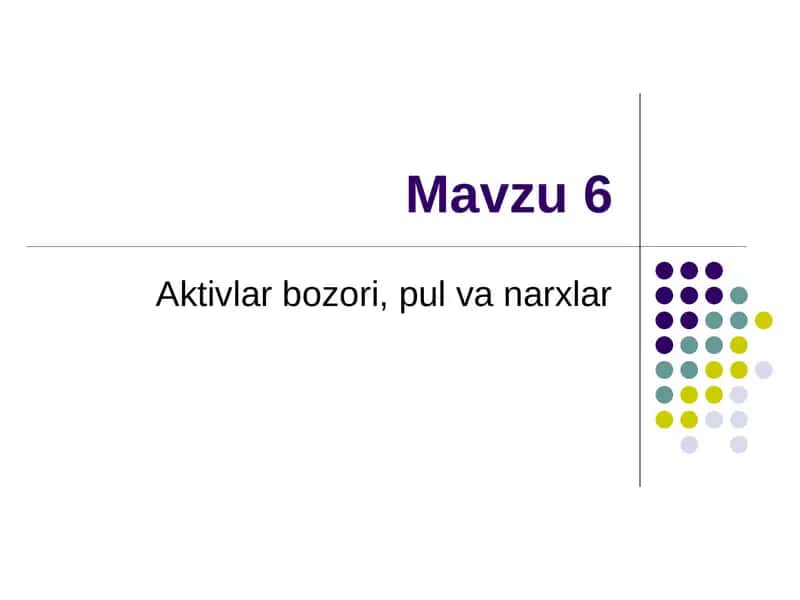 Pul va makroiqtisodiyot