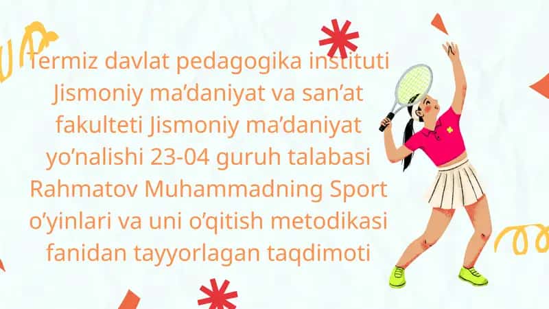 Sport o'yinlari orqali intizom va irodaviy sifatlarni tarbiyalash