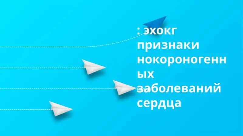Эхокардиографические признаки нокороногенных заболеваний сердца