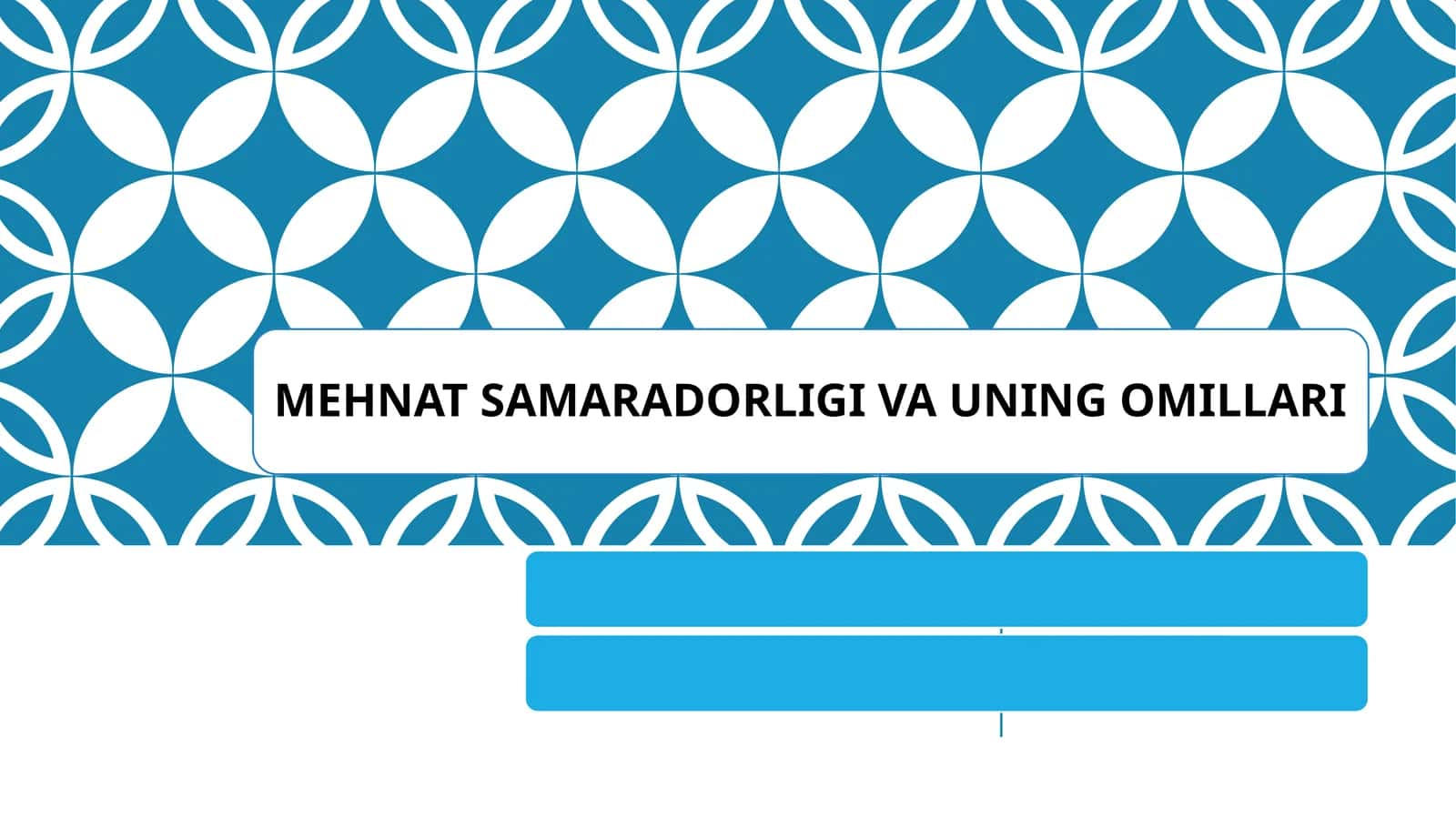 MEHNAT SAMARADORLIGI VA UNING OMILLARI