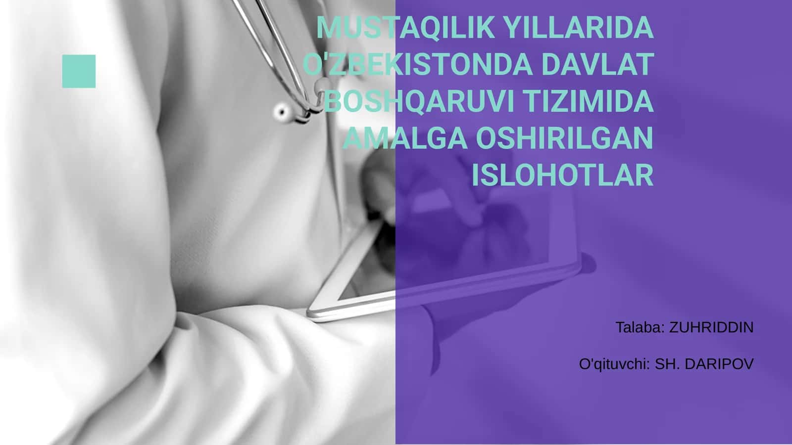 O'zbekistonda Davlat Boshqaruv Tizimida Islahotlar