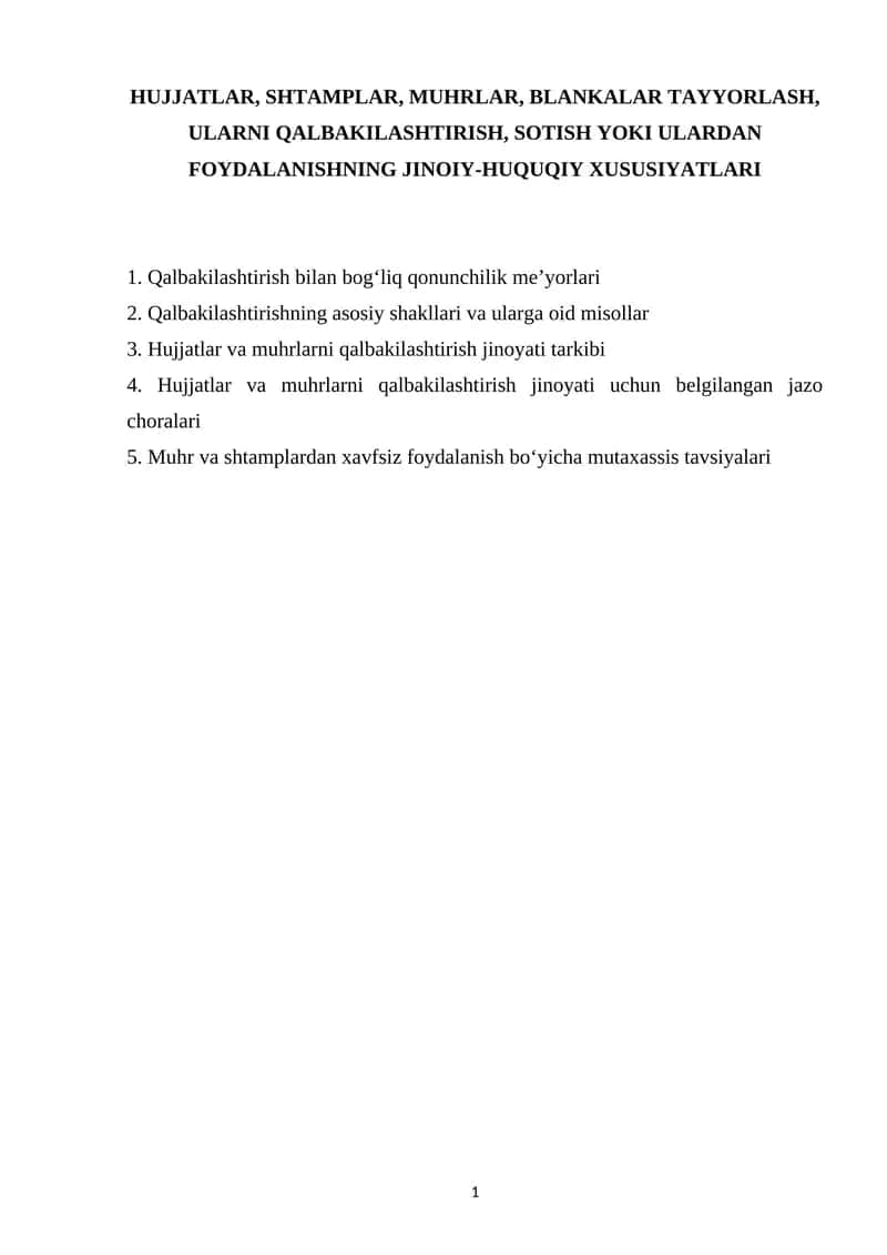 Hujjatlar, Shtamplar, Muhrlar Tayyorlash