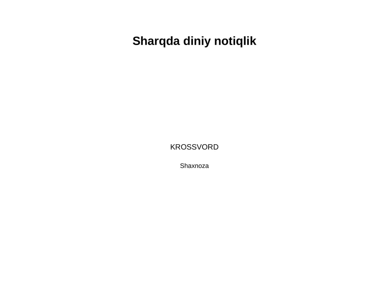 Sharqda diniy notiqlik